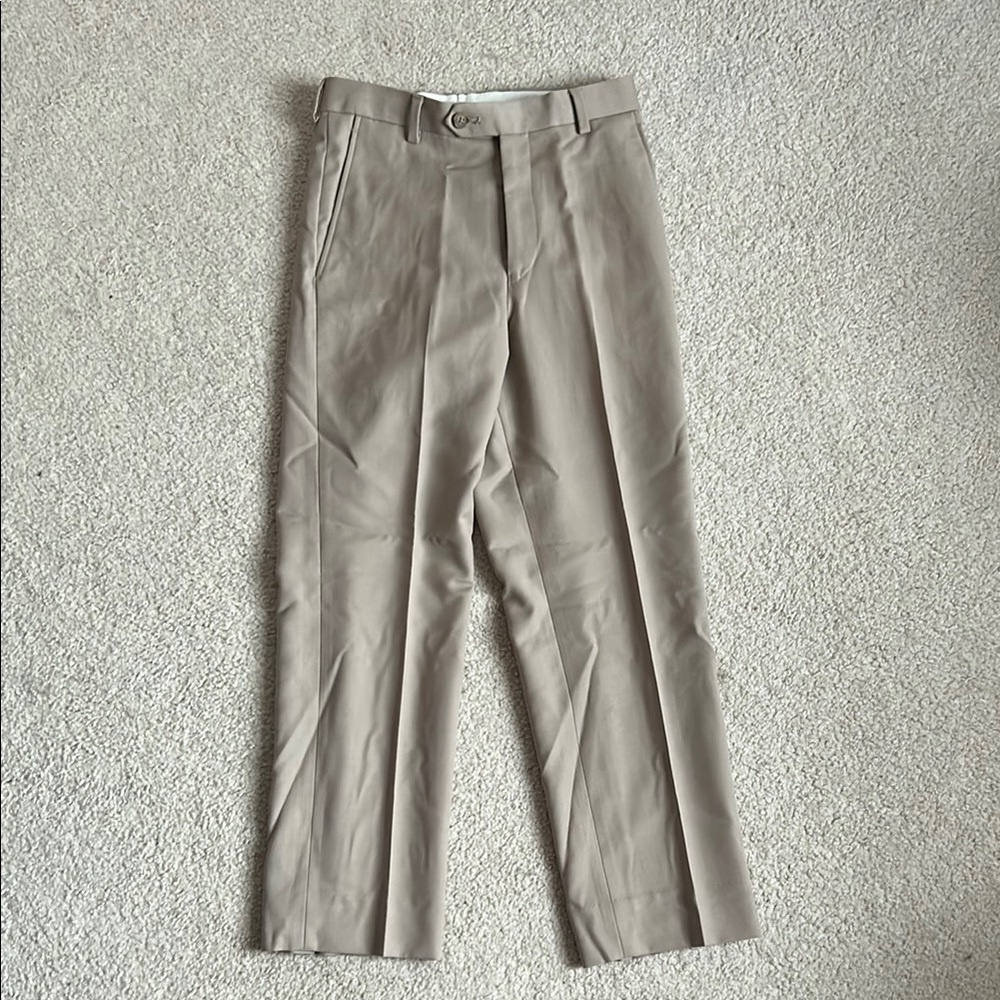 Michael Kors Tan Dress Pants with Straight Leg and Crisp Creases